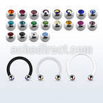 fcbejb25 bioflex circular barbell w 2.5mm bezel set jewel balls