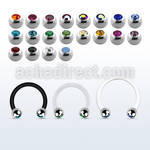 fcbejb3 bioflex circular barbell w 3mm bezel set jewel ball