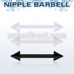 fnpvcn5 bioflex nipple barbell, 14g (1.6mm) w 5mm cones