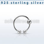 fns05 silver fake nose clip with 2mm ball diameter 8mm
