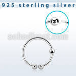 fns06 silver fake nose hoop with 2mm ball diameter 10mm
