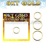 g9sel22 9k gold seamless ring 22g