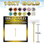 ggyzm1 18k gold bend it yourself nose stud 22g color cz