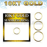 gisel22 10k gold seamless ring 22g