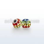 gmfr5 5mm ball w ferido in rainbow gay pride colors