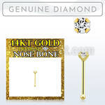 gnpdb2 genuine diamond 14k gold nose bone 2mm prong set round diamond