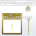 gnpdb9 9kt gold nose bonew a 1.5mm round genuine diamond