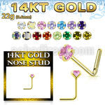 gnszm3 14k gold nose stud 22g prong set round cz
