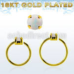 gpnho25 gold plated silver seamless nose ring w 2.5mm opal