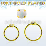 gpnho2 gold plated silver seamless nose ring w 2mm opal