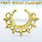 gpsepd12 gold silver fake septum clicker w a extra wide indian 