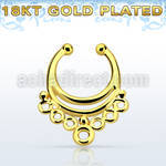 gpsepd1 gold plated silver fake septum clicker in an indian