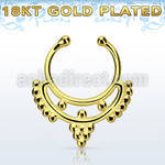 gpsepd4 gold plated silver septum clicker in minimalistic indian