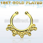 gpsepd5 gold plated silver septum clicker in elaborate indian