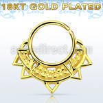 gpsepv10 gold plated silver septum ring w a wide engraved indian