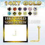 gsczm1 14kt gold nose screw w a 1.5mm round prong set cz stone