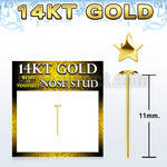 gysst 14kt gold bend it nose stud with a 2 5mm gold star top
