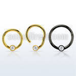 hbcrct16 anodized steel hinged ball closure ring w crystal