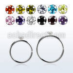 hpz15m silver seamless nose hoop w 1.5mm prong set cz stone