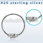 hr15 silver seamless nose hoop w balinese wire design