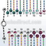 idbtfr5c pvd 316l steel industrial loop barbell with dotted balls