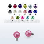idpr3 3mm faux pearl ball dermal anchor top w resin cover