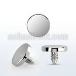 ie4 4mm flat disk shaped 316l steel dermal anchor top part