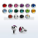 ihjb3 3mm steel half jewel ball dermal anchor top