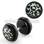 ilagr4 acrylic fake plug with snow leopard logo o rings