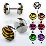 ilpa 316l steel fake plug with tiger fur logo without o ring