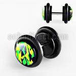 ilvgr23 acrylic fake plug with camouflage logo with o rings