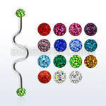 inafr5 316l steel industrial zig zag barbell with ferido balls