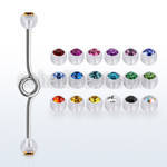 inbajb5 steel industrial loop barbell w 5mm acrylic crystal ball