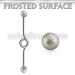 inbfo5 steel steel industrial loop barbell w frosted steel ball