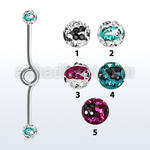 inbfr5c industrial loop barbell w 5mm multi crystal zebra balls