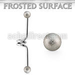 incfo5 steel industrial twister barbell w 5mmfrosted steel ball