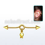 incntd16 anodized steel industrial loop barbell lightning symbol