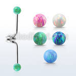 incop5 steel industrial twister barbell 5mm synthetic opal ball