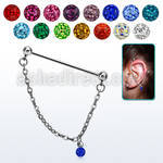 indsd1 steel chained industrial barbell w bezel ferido ball