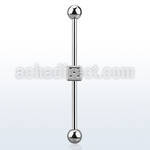 indsh1 316l steel industrial barbell w 5mm balls steel dice