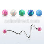 ineop5 steel industrial heart beat barbell synthetic opal ball