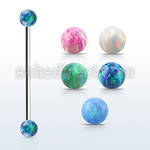 inop5 steel industrial barbell w 5mm synthetic opal balls