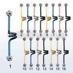 intcfr5a anodized steel industrial twister barbell w dotted balls