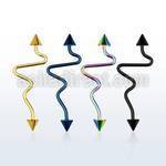 intecn5 anodized steel industrial heart beat barbell with cones
