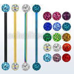 intfr5 anodized steel industrial barbell with 5mm ferido balls