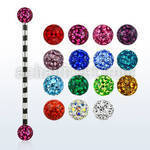 intrf5 zebra striped pvd industrial barbell with ferido balls
