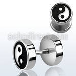 ip11 high polished fake plug with laser edged yin yang logo