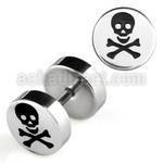 ip7 high polished fake plug w laser edged skull bones logo