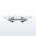 ipcn5 316l steel fake plug w two 5mm cones a 16g 1 2mm bar