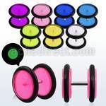 ipglr glow in the dark acrylic fake plug with rubber o rings